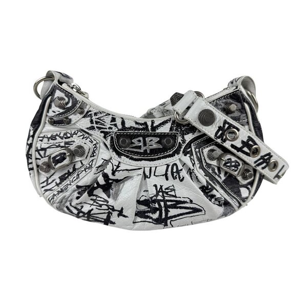 BALENCIAGA Black Leather Shoulder Bag - Picture 1 of 5